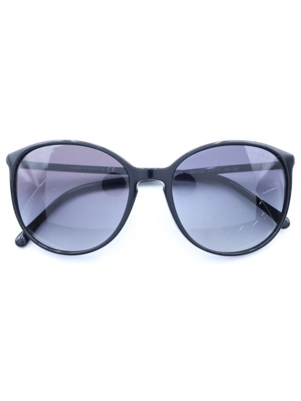 Chanel CC Logo Sunglasses Black Acetate 55 Eyewear